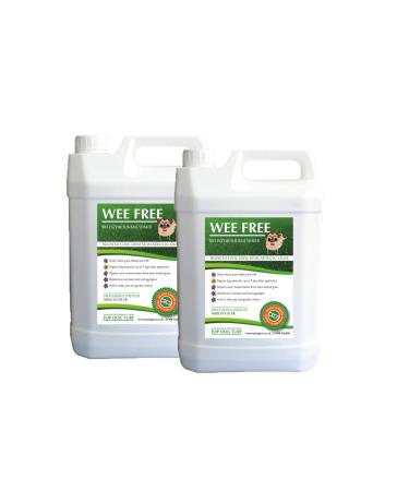 WEE FREE Artificial Grass Cleaner and Pet Odour Eliminator for Dog Urine - Neutraliser and Deodoriser for Dog Wee on Astro Turf and Fake Lawns. Safe and Friendly for Dogs and Animals. 2 x 5 Litres