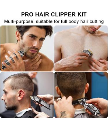 Hatteker Hair Cutting Kit Pro - Professional Barber Clippers for Men - Cordless Beard Trimmer - IPX7 Waterproof - Buy Online on SooperMarket.com