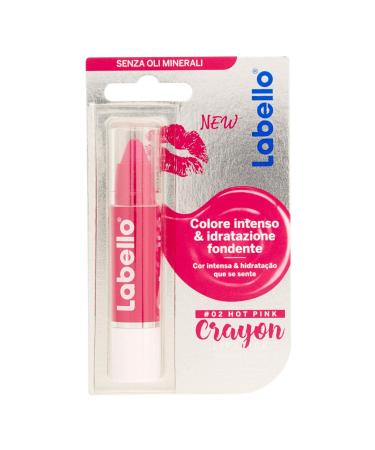 Buy LABELLO Crayon Lip Balm Color 02 - Hot Pink Lipstick | International Shipping Available - Buy Online on SooperMarket.com
