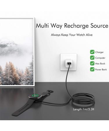 EUCARLOS 2 Pack Charger Cable Compatible with Sense/Sense 2/Versa 4/Versa 3  3.3Ft Replacement USB Charging Cable Dock Stand Sturdy Power Cord for Sense/Sense 2/Versa 4/Versa 3 Smartwatch - Buy Online on SooperMarket.com