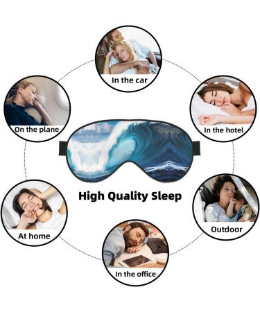 SSIMOO Big Sea Wave HD Soft Sleep Eye Mask | Breathable Travel Eye Patch for Women | Ideal for Relaxation & Comfort - Buy Online on SooperMarket.com