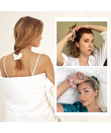 LILYSILK 100% Mulberry Silk Hair Scrunchie for Frizz Prevention - Coffee Color - Buy Online on SooperMarket.com