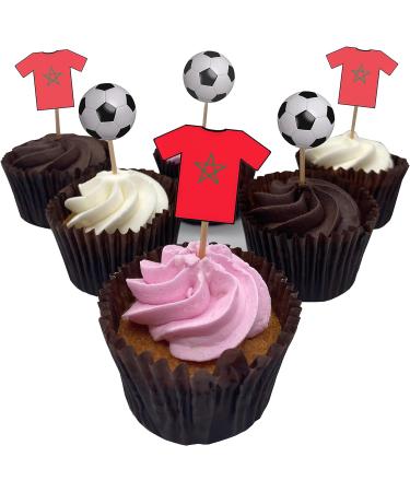 Morocco Football Party Food & Cupcakes Picks Decorations Toppers World Cup 2022 (pack of 14) - Buy Online on SooperMarket.com