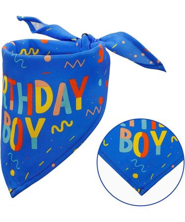 Dog Birthday Bandana Birthday Dog Bandana Boy Triangle Scarf Triangle Dog Scarfs Bandanas for Small Medium Dogs Pets Birthday Party Supplies (Blue) - Buy Online on SooperMarket.com