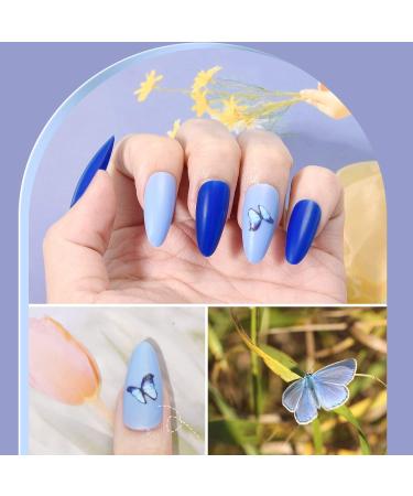 720PCS Almond Press on Nails Medium MORGLES - 24 Colors False Nails with Glue Adhesive Tabs, Tweezer, Medium Glossy Almond -10 Sizes - Buy Online on SooperMarket.com
