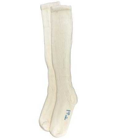 Jobst 110833 SensiFoot 8-15 mmHg Unisex Knee High Diabetic Mild Support Socks - Size & Color- White  Large