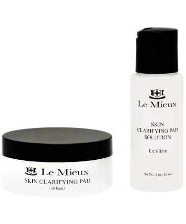 Le Mieux Skin Clarifying Pad - Salicylic Acid Facial Pads with Algae & Witch Hazel Face Exfoliant Pads for Visible Clogged Pores Blemishes & Breakouts Exfoliating Skin Solution (2 oz / 30 pads)