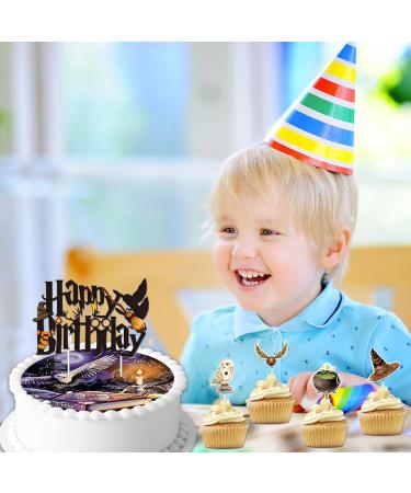 46-Piece Harry Magic Cake Topper Set | Birthday Decoration for Boys & Girls | Muffin Deco & Tortendeko for Magical Parties - Buy Online on SooperMarket.com