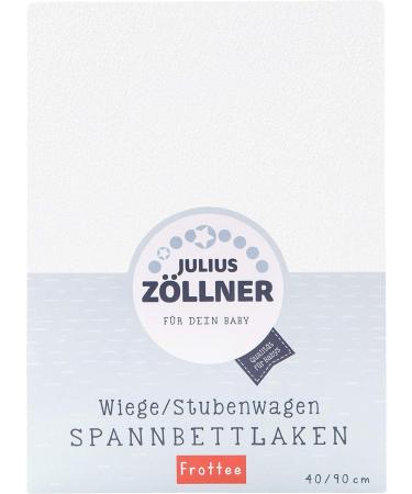Julius Z llner terry fitty sheet for weighing 90x40cm and bassinet standard 100 by Oeko-Tex white (1-pack) white 90x40 cm (1 Pack)