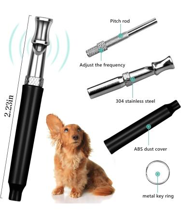2 Pack Dog Whistle Dog Whistles for Recall Ultrasonic Stop Barking Silent Adjustable Dog Training Whistle with Lanyard White and Black - Buy Online on SooperMarket.com