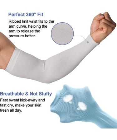 Beager UV Protection Arm Sleeves for Women & Men 6 Pairs in Black Gray White Purple Blue Pink for Cycling & Outdoor Activities - Buy Online on SooperMarket.com