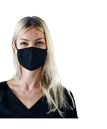 Reusable Face Masks CKDCARES Cloth Face Masks Pack of 5 pcs Washable Anti-Dust Unisex Cotton Made Black Perfect for Personal Use