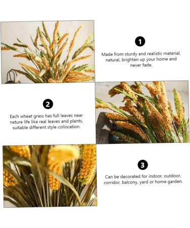MAGICLULU 2pcs Simulated Ears of Corn Decoration for Home Artificial Wheat Stalks Wheat Ears Dried Flowers Faux Plants Fake Plant Decor Fake Ear of Wheat Pu Manual Fake Grass Goldenx2pcs 12X75CMx2pcs - Buy Online on SooperMarket.com