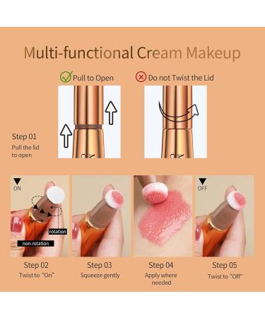 Ofanyia Liquid Highlighters & Blush Contour Set - 3-Piece Fair to Medium with High Opacity Creamy Formula & Pillow Applicator - Buy Online on SooperMarket.com