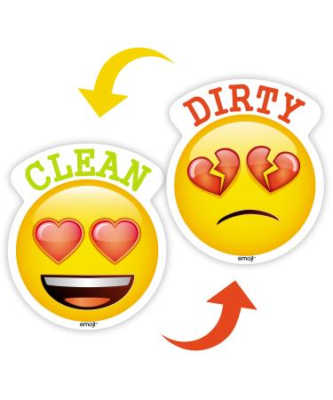 MORCART Emoji Dishwasher Magnets Clean Dirty Sign for Dishwashers Refrigerators Washing Machines etc Emoji Dishwasher Magnets 008