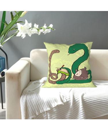 YYHHAOFA Sunflower Seeds Earthworm Snake Picture Universal Pillowcase for All Seasons 12"x12" : Soft and Comfortable Suitable for car Sofa Black 12" x 12" - Buy Online on SooperMarket.com