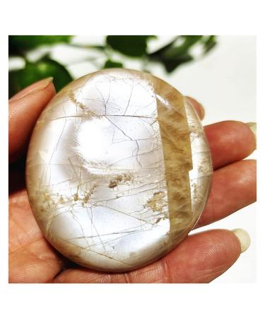 Crystal Orange Moonstone Palm Stone Crystal Spiritual Room Decor Feng Shui Crystals and Stones Quartz crystal(70-80g)