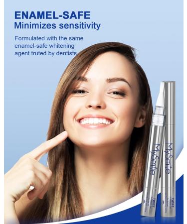 MySmile Teeth Whitening Pen for Sensitive Teeth 2Pcs Pen For Teeth Whitening 10 Min Fast Teeth Whitenr Helps to Remove Stains from Coffee Smoking Wines(2Pcs Pen) - Buy Online on SooperMarket.com