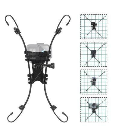 KOQEIEY Fence Mount - Swing Vision Fence Mount Compatible with Gopro11, iPhone, Phone, Mevo Start and Other Action Cameras for Softball, Tennis, Baseball, Football, Net/Chain Link Games Recording