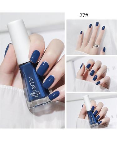 TBeautfave Navy Blue Nail Polish Quick Drying Long Lasting Nail Polish - Pastel Water Based Formula Nail Varnish - Fast and Easy Aapplication Water Resistant- for DIY Nail Art No Need Baking 27 - Buy Online on SooperMarket.com