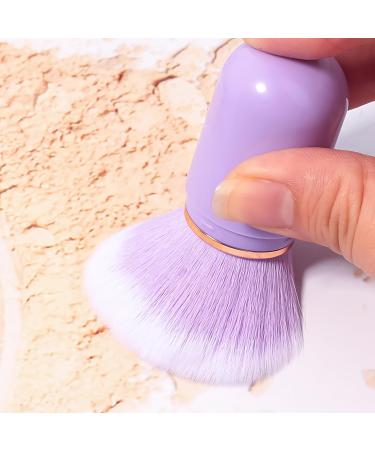 Retractable Kabuki Brush Travel Makeup Brush Cute Capsule-shape Blush Brush Foundation Brush Suitable for Liquid Foundation Pressed Powder Contour Cream Purple - Buy Online on SooperMarket.com