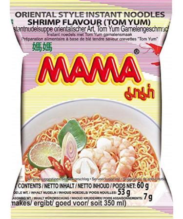 Mama instant noodles Tom Yum with shrimp taste - instant noodle soup of oriental kind - authentically cooking Thai - 24 x 60 g |60 g (24 pack)