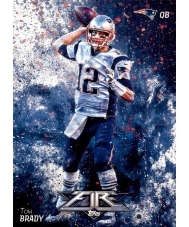 Tom Brady 2014 Topps FIRE Football Series Mint Card #67 Picturing Him in his White New England Patriots Jersey