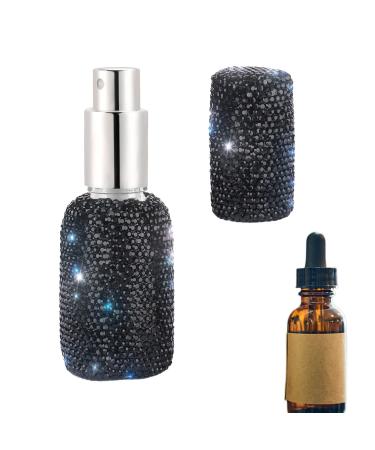 Toseky Perfume Bottle Spray - 30ml Atomizer Perfume Spray Bottle - Travel Reusable Bottle Container Empty Perfume Spray Bottle For Travel Black