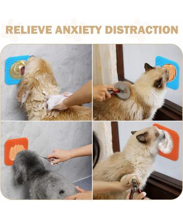 3 Pcs Licky Mats for Dogs 2 Dog Lick Mats with 1 Silicone Spatula Dog Lick Pad with Strong Suction Suitable for Pet Bathing Grooming Training 2 PCS (1 PCS Blue + 1 PCS Orange) - Buy Online on SooperMarket.com