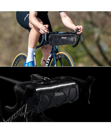 Rogtyo 3L Waterproof Bike Handlebar Pocket | Ideal for Bike Packing & Cycling Travel | Reflex Strip for Racing & Mountain Bikes - Buy Online on SooperMarket.com