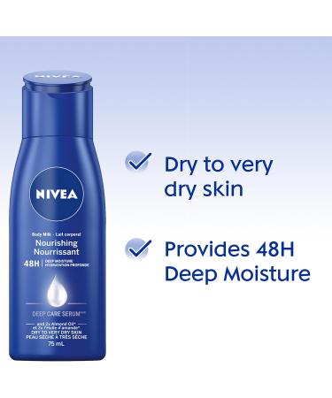 NIVEA Nourishing Body Milk | 48H Smoother Skin 75ml 75 ml (Pack of 1) Body Milk - Buy Online on SooperMarket.com
