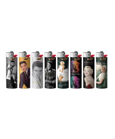 BIC Special Edition Icons Series Maxi Pocket Lighters Lot of 8