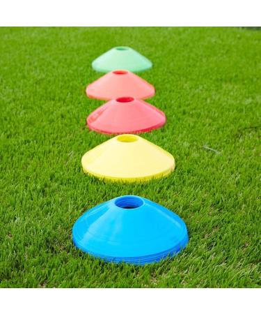 25 Pcs Pro Disc Cones with Carry Bag - Agility Soccer Field Marker Cones for Training Football and Kids Sports - Buy Online on SooperMarket.com