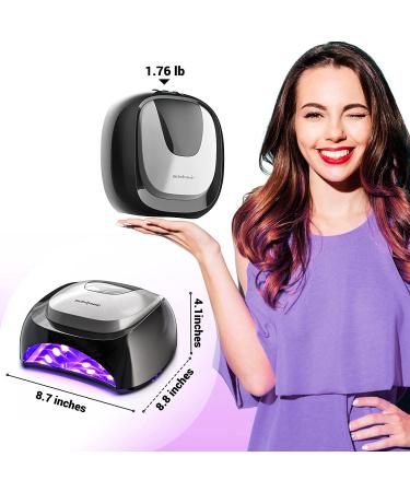 MelodySusie LED UV Nail Lamp Salon - Professional Gel Nail Dryer with 3 Timer Controls in Classic Black - Buy Online on SooperMarket.com