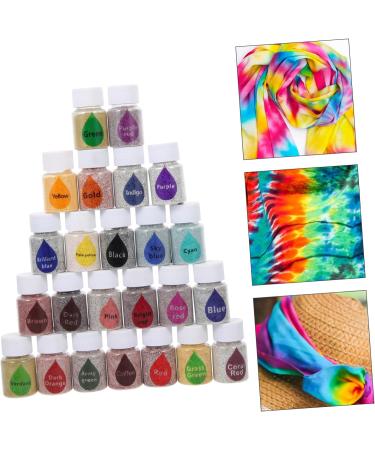 NUOBESTY Textiles Dying Supplies 24pcs Tie Dye Powder Color Powder Cable Tie Aldult Child DIY Tie-dye Pigment - Buy Online on SooperMarket.com