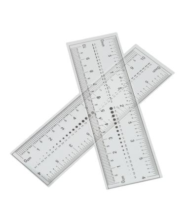 10PCS Nail Measuring Tool Transparent PVC Soft Ruler for Accurate Nail Measurement