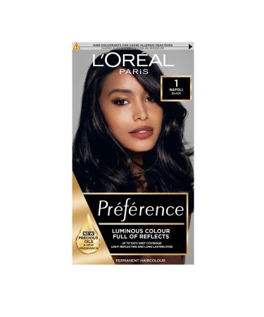 L'Oreal Paris Preference Hair Dye Long Lasting Luminous Permanent Hair Colour 1 Napoli NAPOLI 01