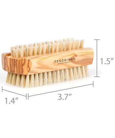 Fendrihan Olivewood Nail Brush with Boar Bristles 3.7 - Made in Germany - Buy Online on SooperMarket.com