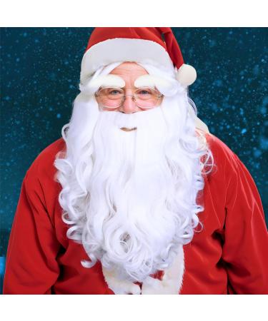 Buy Festive Santa Wig Beard & Eyebrow Set - Realistic Heat Resistant & Adjustable for Christmas Cheer - Buy Online on SooperMarket.com