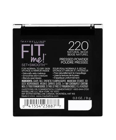 Maybelline Fit Me Set + Smooth Powder Makeup Natural Beige 0.3 oz - 220 Beige - Buy Online on SooperMarket.com