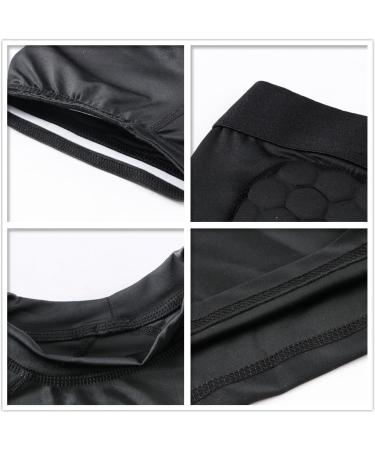 TUOY Padded Compression Shorts 5-Pads Football Girdle Hip Thigh Protector | Adult Medium Black - Buy Online on SooperMarket.com