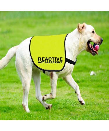 CENWA Reactive Dog Jacket Vest Dog Reactive Dog Training/Reactive Not Aggressive Service Dog Slogan Warning Vest (Reactive Not Aggressive L EU) - Buy Online on SooperMarket.com