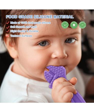Yoolane Baby Teething Toys 4-Pack - Silicone Tool Teether Toy for Babies 0-6 Months & 6-12 Months | BPA Free, Freezable & Dishwasher Safe | for Toddler Infant Boy and Girl - Buy Online on SooperMarket.com