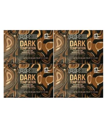 Axe Bar Soap for Men, Dark Temptation 3.7 oz (100g) - 4 Pack