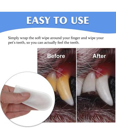 Pet Dental Finger Wipes for Dogs & Cats - Freshen Breath & Improve Oral Health - 50 Pads - Buy Online on SooperMarket.com