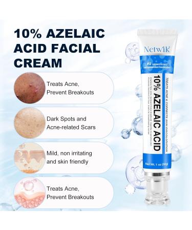 Azelaic Acid 10% Cream - Effective Acne & Rosacea Treatment for Clear Skin | Reduce Redness Breakouts & Pigmentation - Buy Online on SooperMarket.com