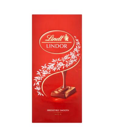 Lindt - Lindor - Milk Bar - 100g (Pack of 10)