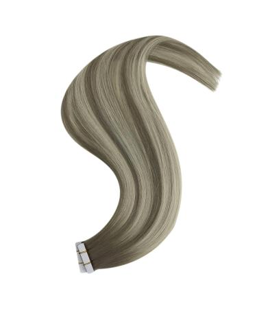 Youngsee Ombre Tape In Extensions - 55cm Real Hair Light Ash Brown to Blonde 5pcs 12.5g #7/7/ic - Premium Virgin Quality for Ultimate Style - Buy Online on SooperMarket.com