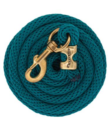 Weaver Leather Poly Lead Rope with Solid Brass 225 Snap 5/8" x 10' petrol