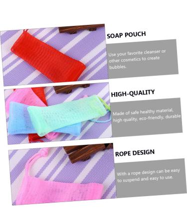 Angoily 6pcs Organic Soap Bag & Pe Bath Ball - Eco-Friendly Bath Accessories for Spa-Like Experience - Buy Online on SooperMarket.com